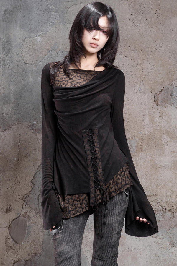 Knitted Contrast Patchwork Top