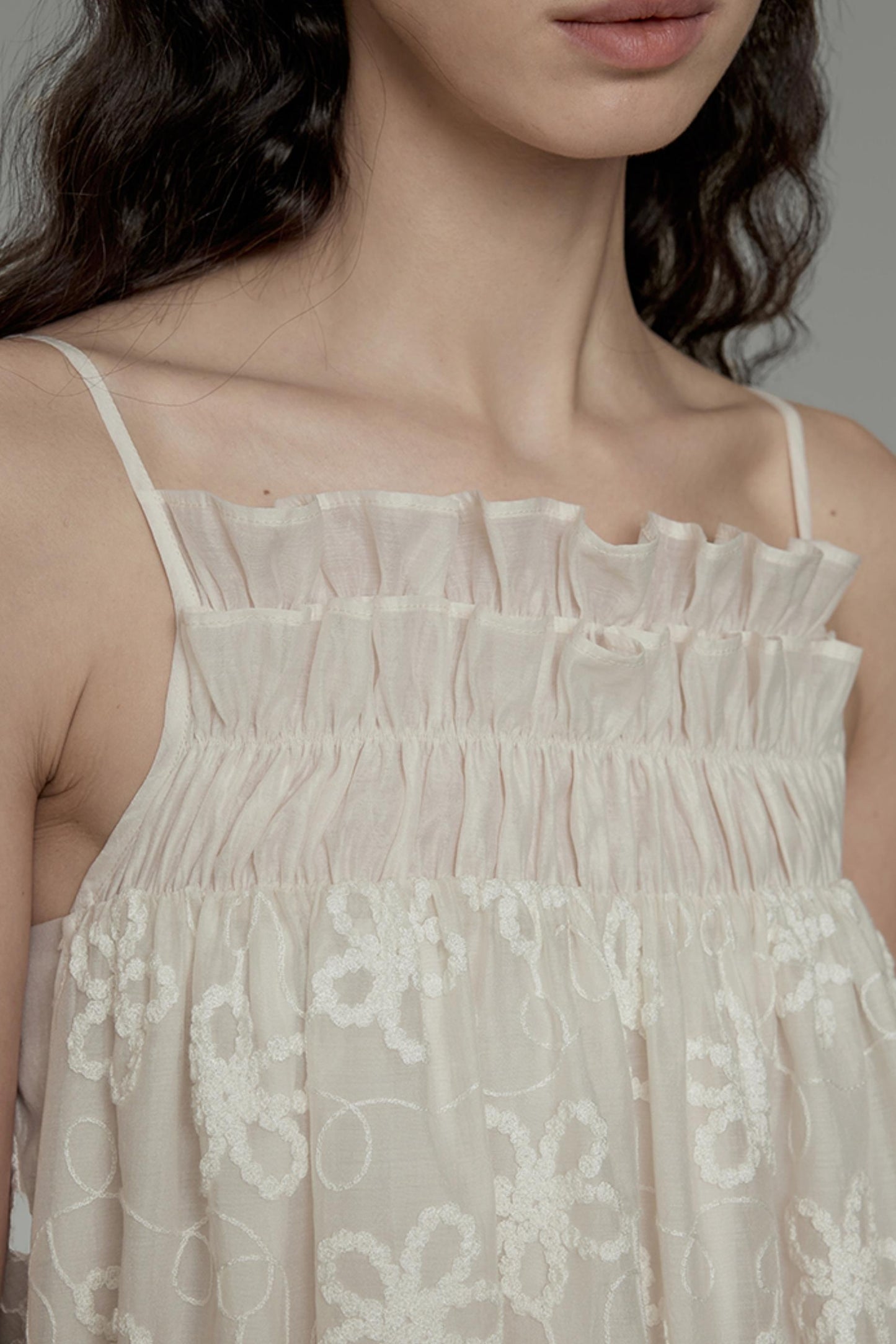 Double Layer Halter Pleated Dress