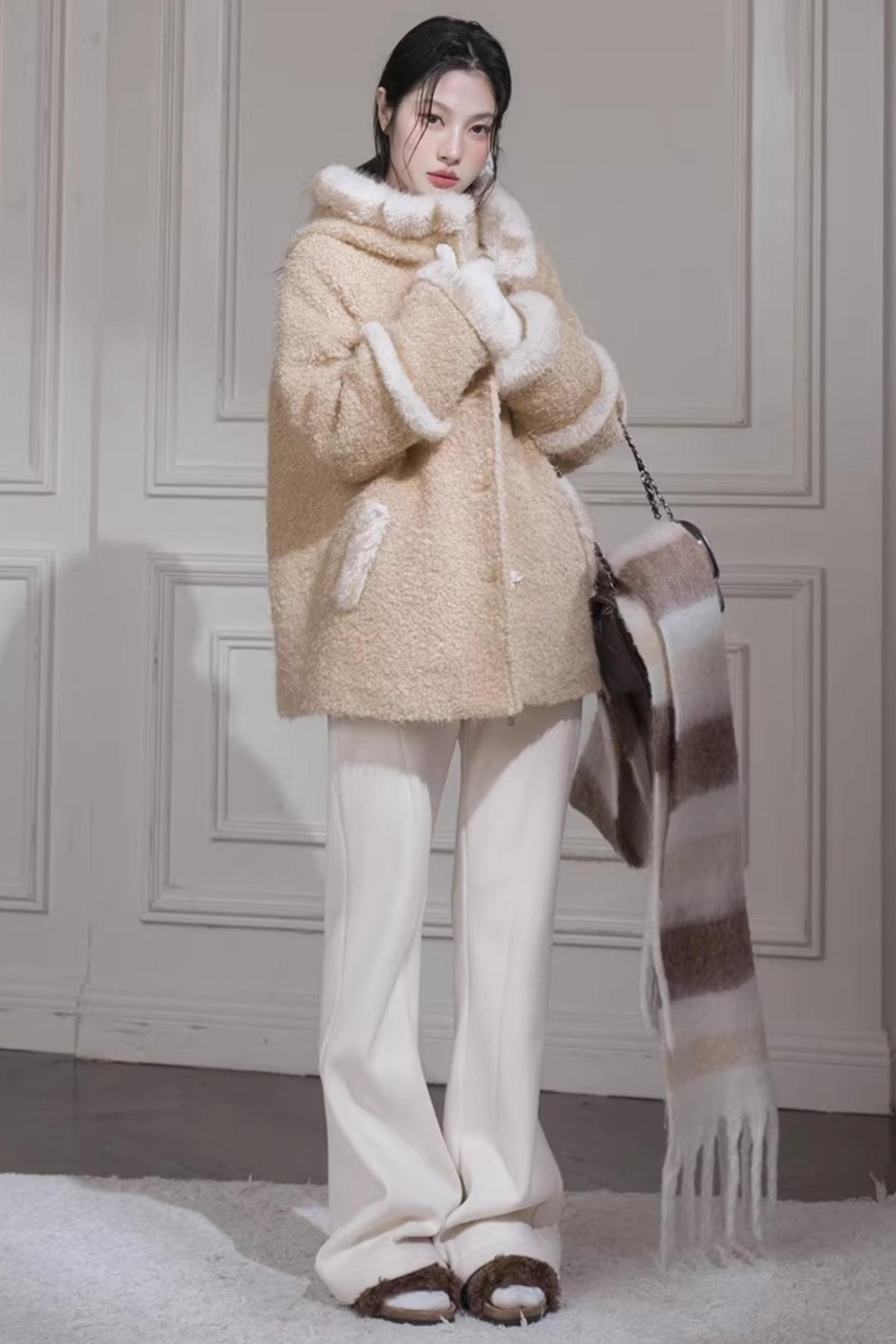 California Sunset Wool Hooded Coat