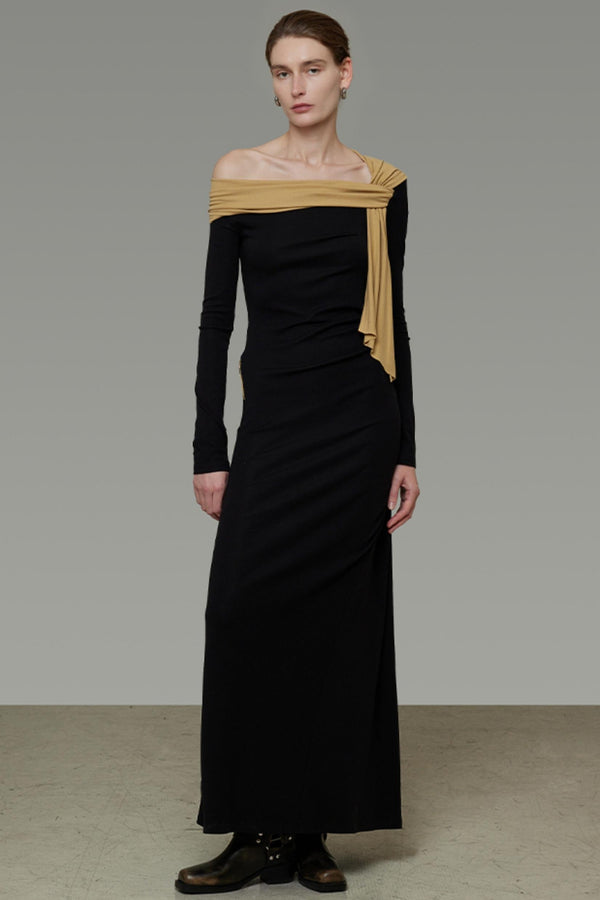 Slim Autumn One Shoulder Dress