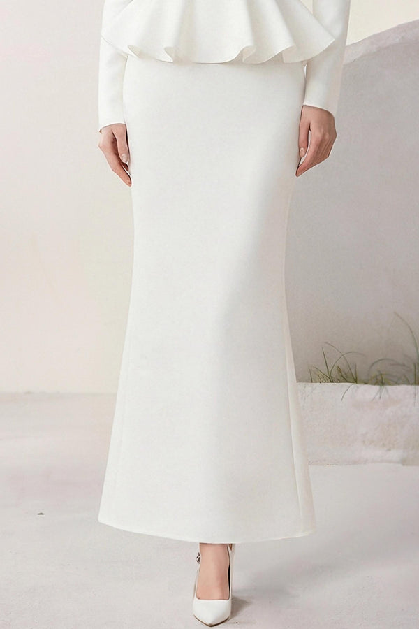 Clouds Diamond One-Shoulder Mermaid Top Skirt set-Up