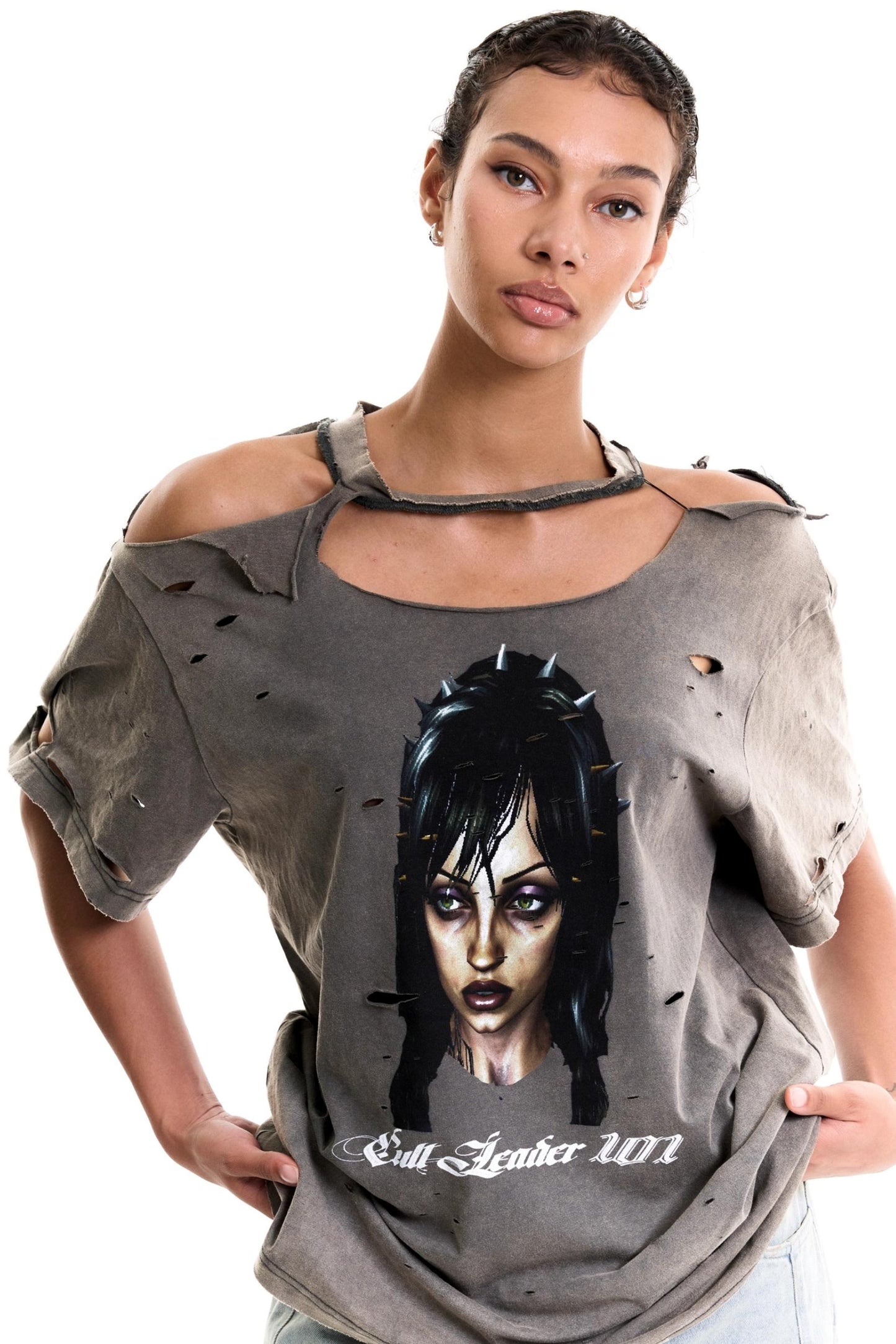 Spoiled Aesthetic Distressed Baggy T-shirt