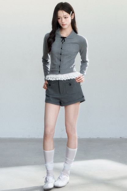 Silent Film Knit Cardigan Set-Up