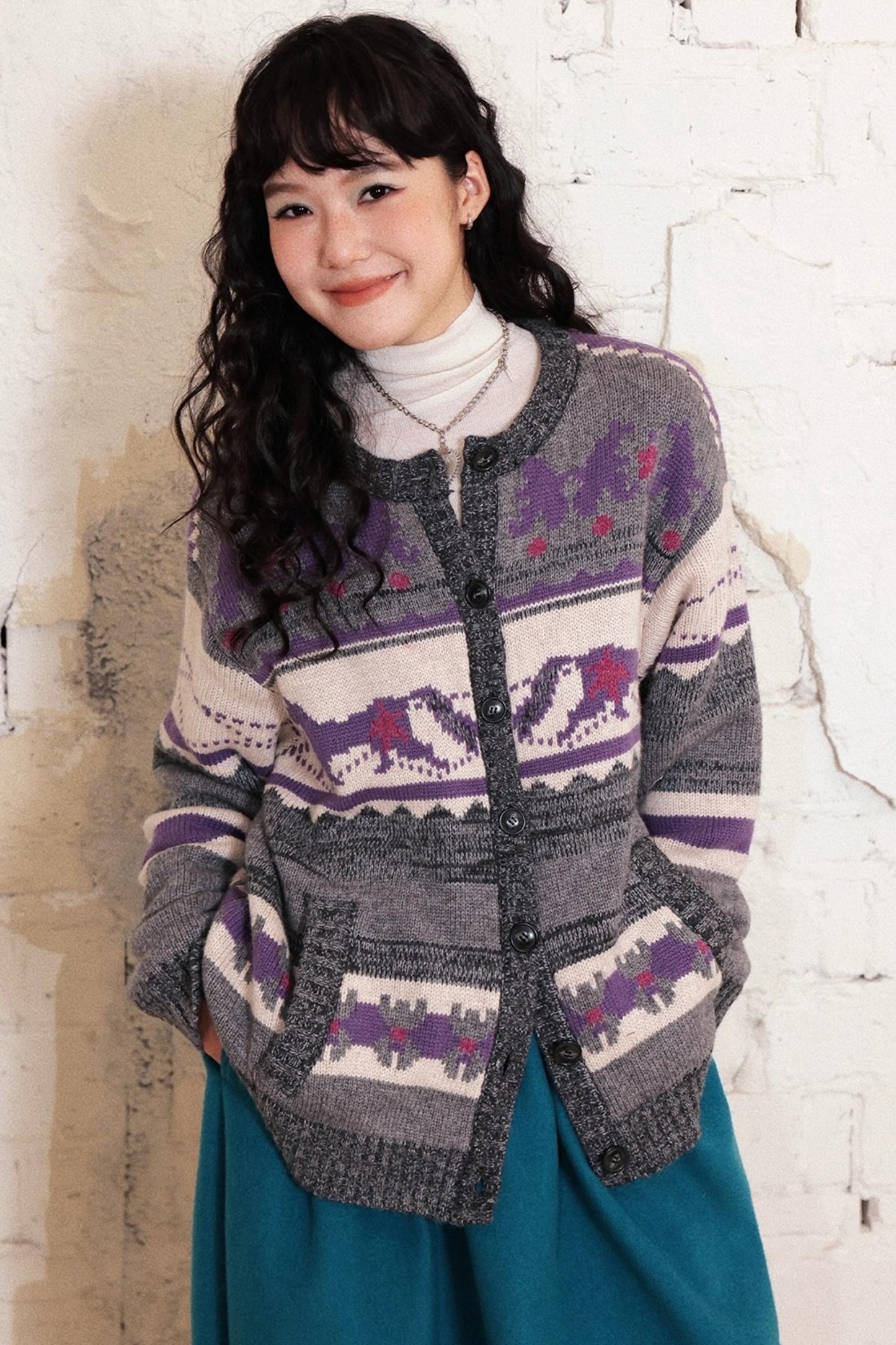 Fair Isle Retro Knit Sweater