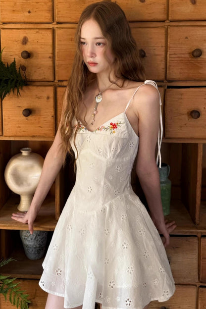 Floral V-Neck Halter A-Line Dress