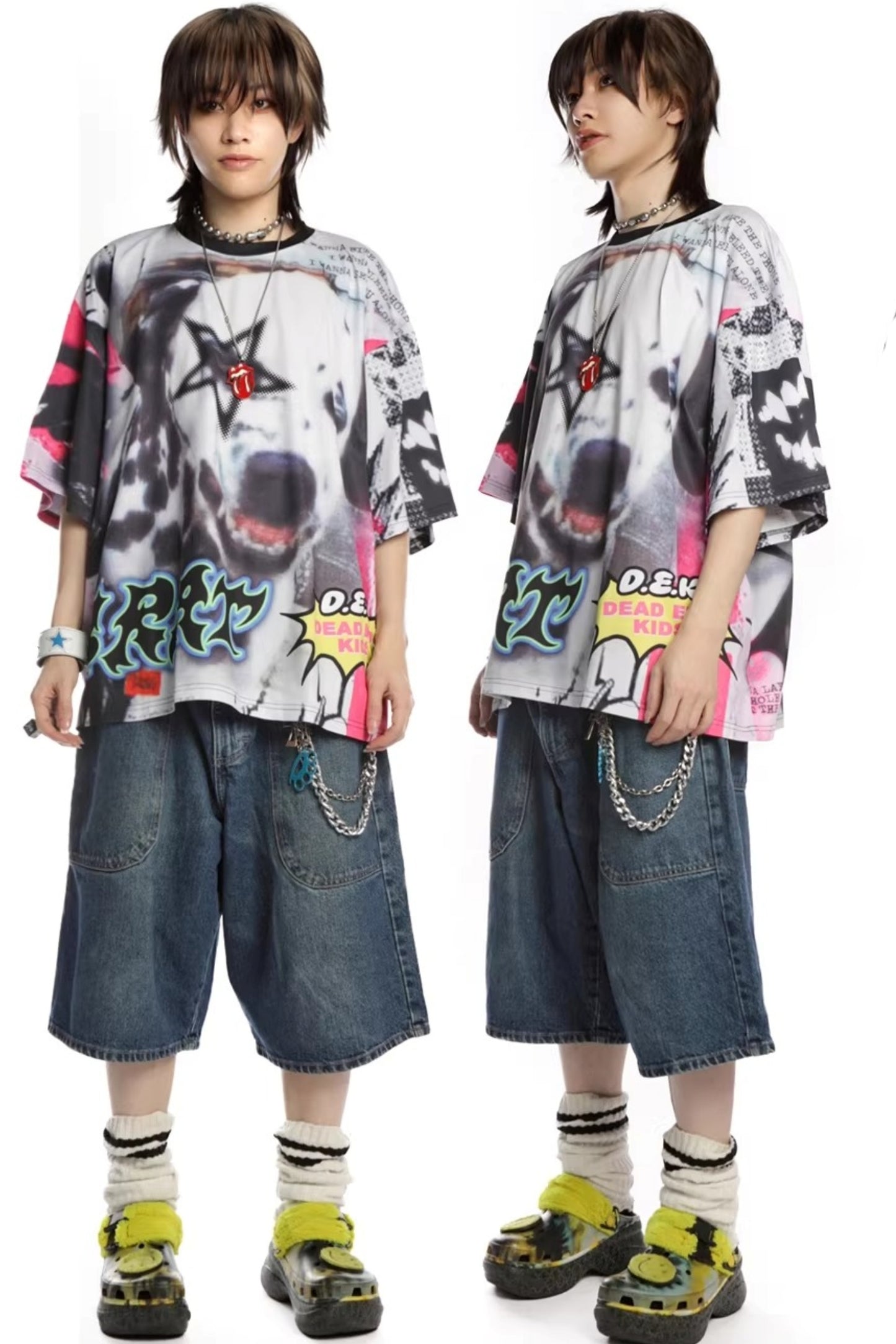 Graffiti Print Oversized T-Shirt
