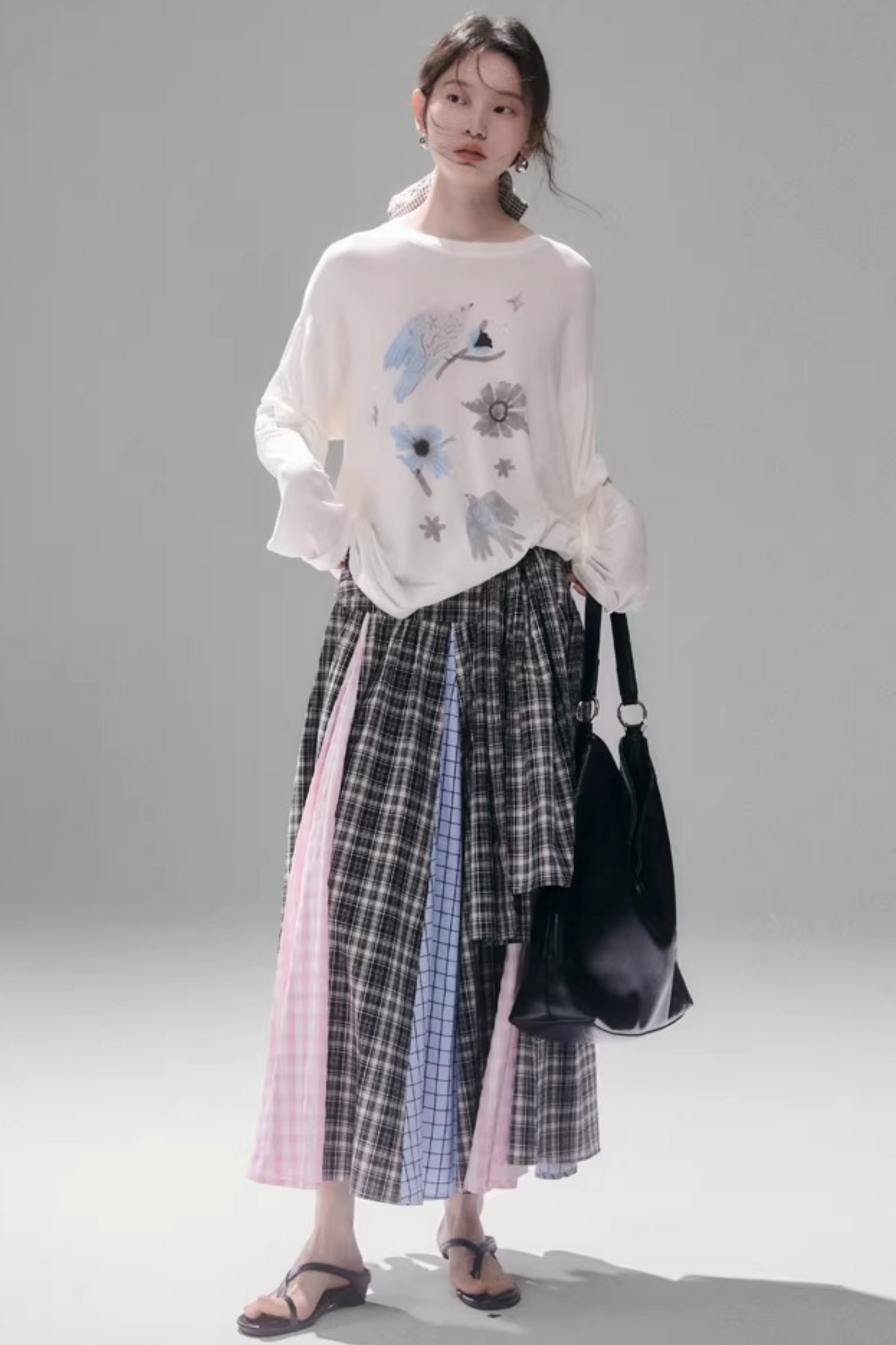 Retro Plaid A-Line Skirt