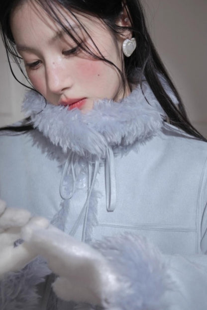 Misty Suede Fur Coat
