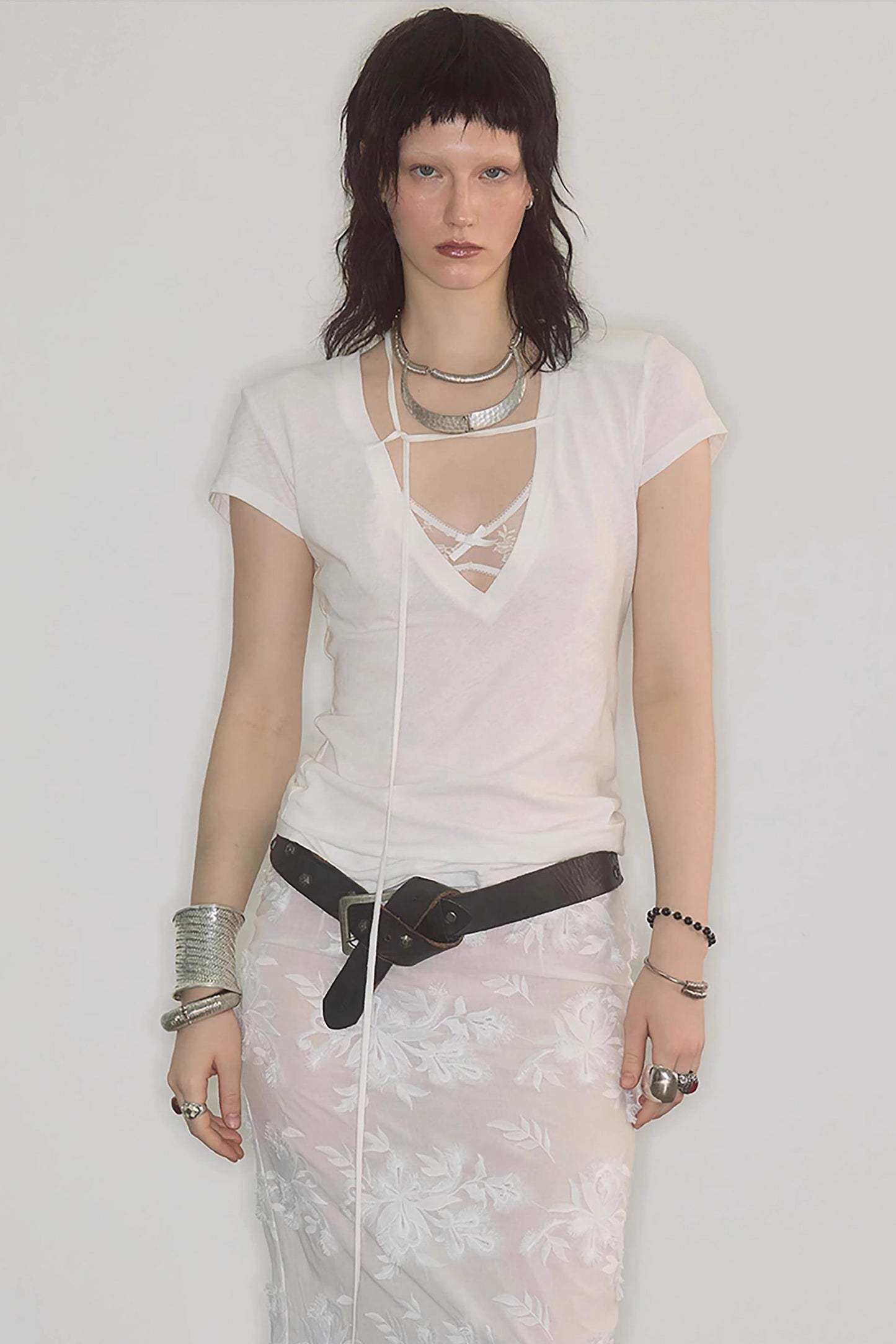 Lace Layered Bra Two-Piece Wear Top