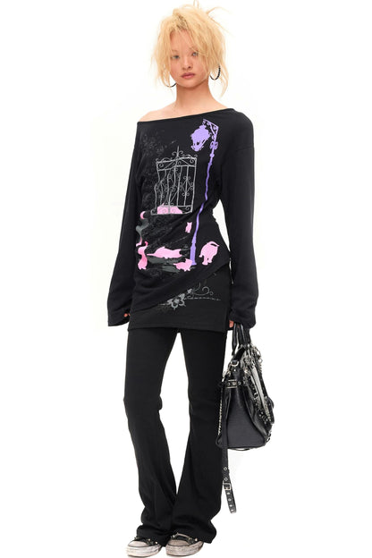 Dark Night Off-Shoulder Top