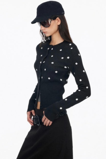 Vintage Polka Dot Slimming Cardigan