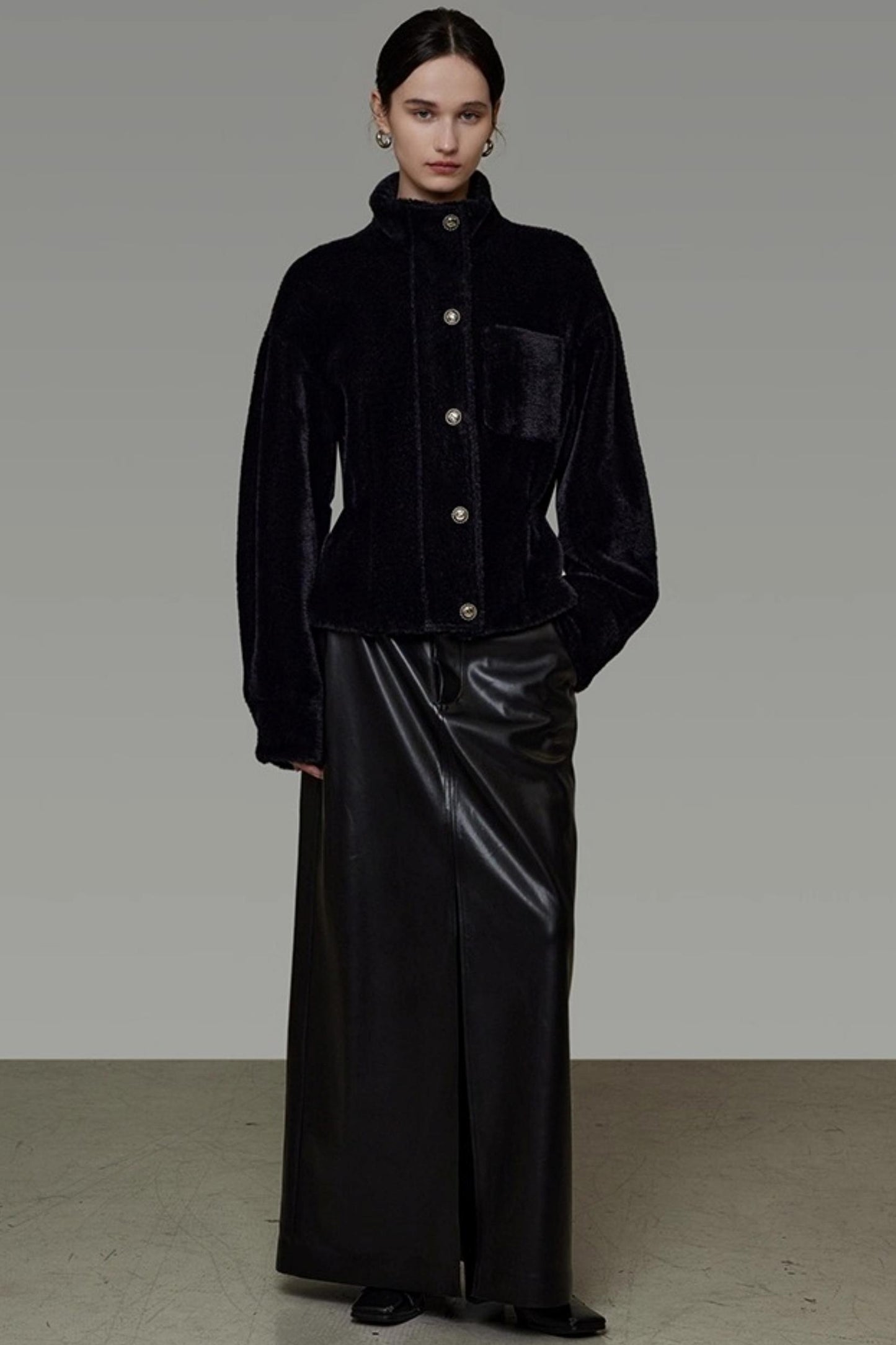 Retro Slimming Leather Skirt