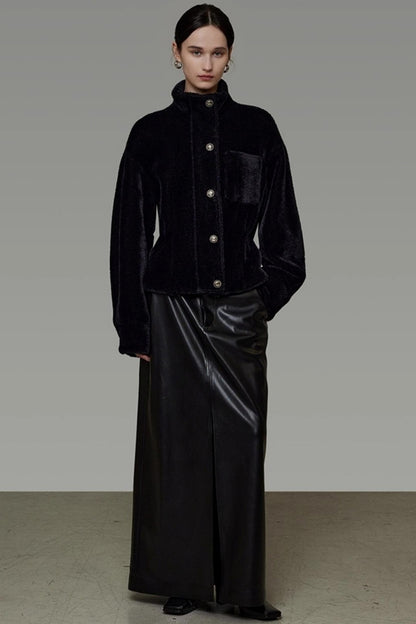 Retro Slimming Leather Skirt