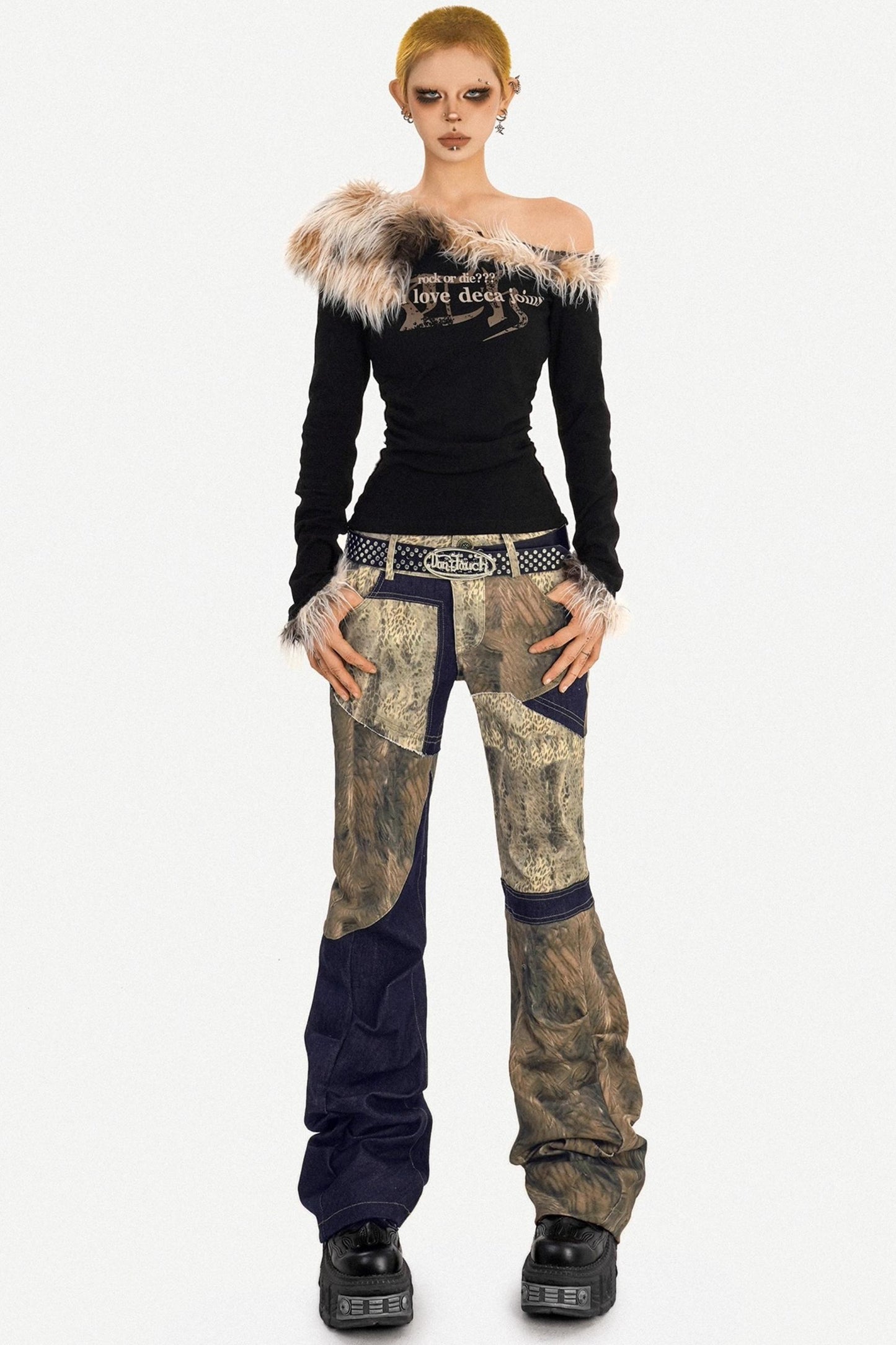 Rebellious Retro Flared Pants