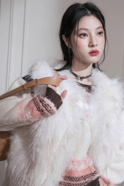 Sunset Gradient Knit Skirt Set