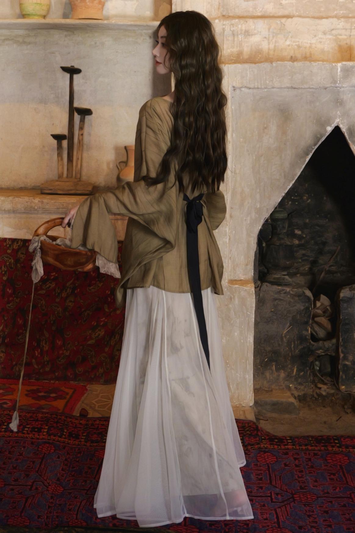 French Romantic Tencel Mesh Skirt Set-Up