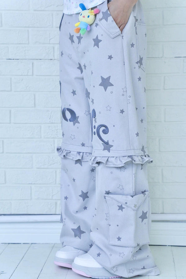 Millennium Embroidered Wide-Leg Pants