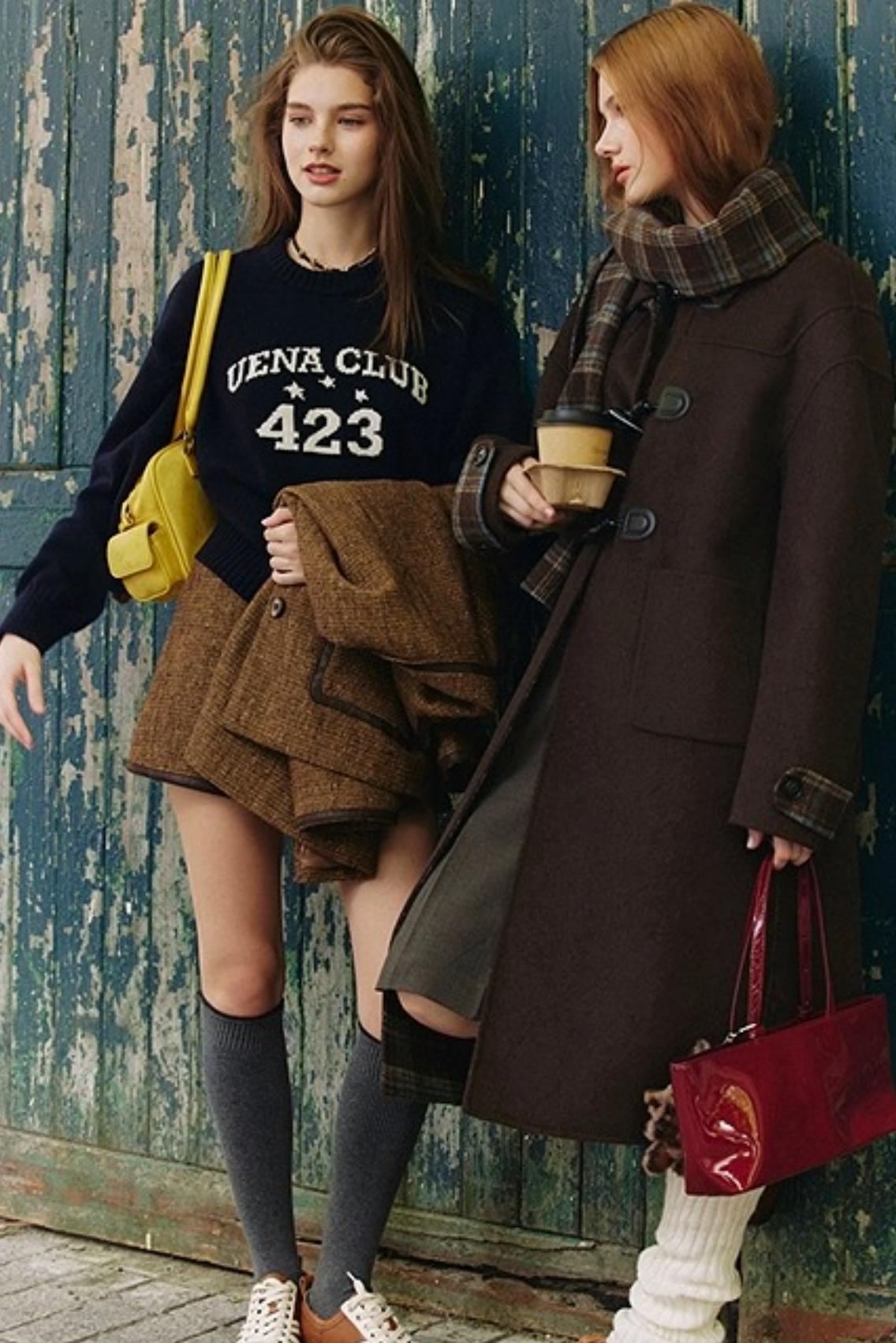 Navy Blue Wool Knit Sweater