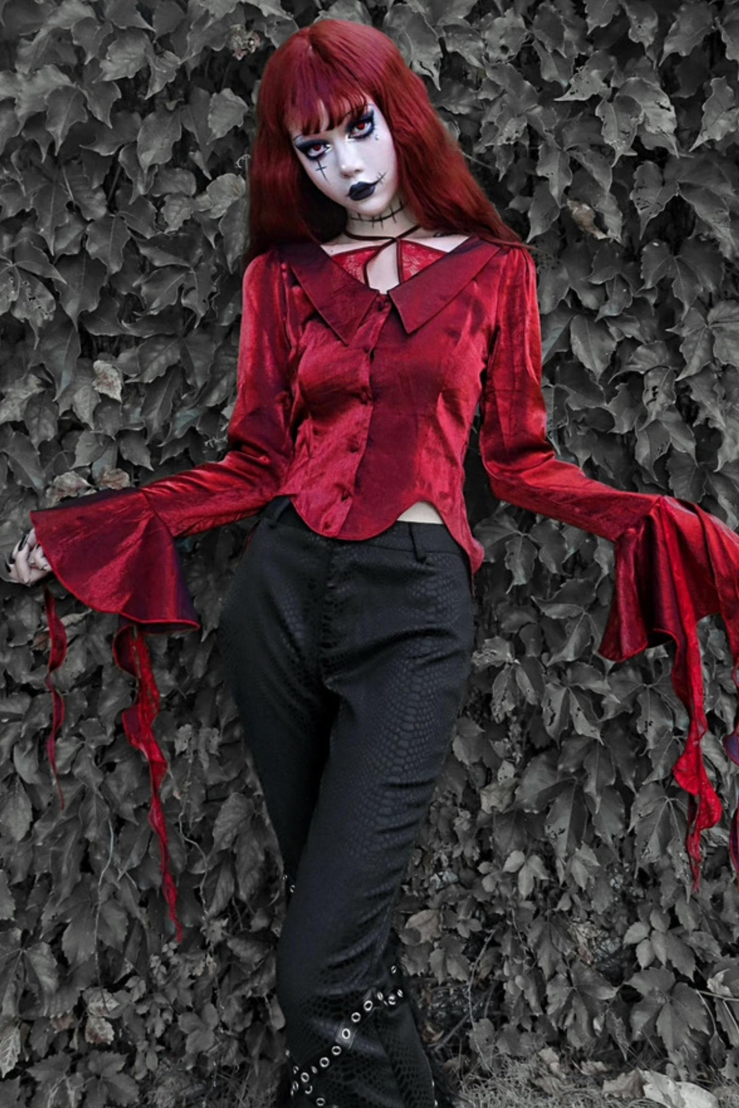 Vampire Blood Red Halterneck Top