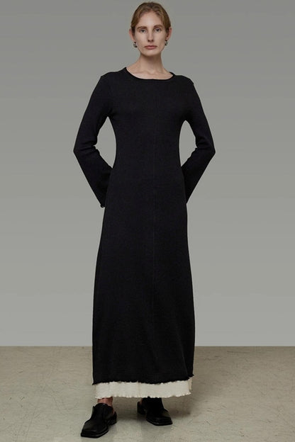 Flared Sleeve Slimming Dress