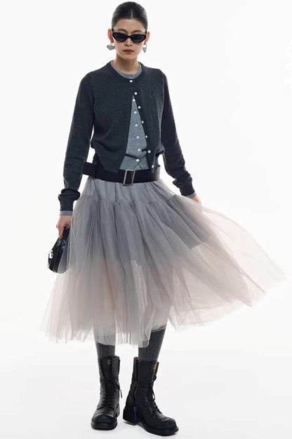 Holiday Edition Smoky Gray Tulle Skirt