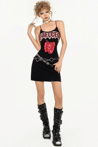 Bold Letter Halter Dress