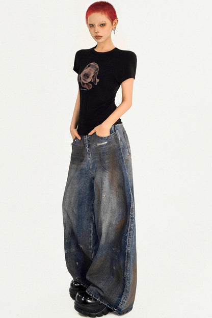 Cool Retro Girl Print Tee