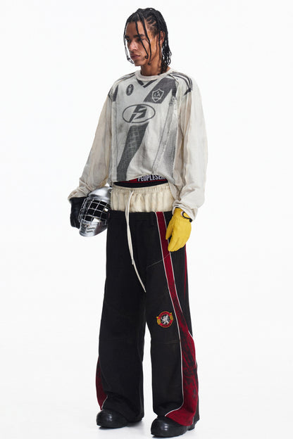 Vintage Panel Print Long Sleeve T-Shirt