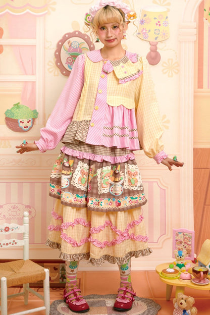 Honeydew Splicing Shirt