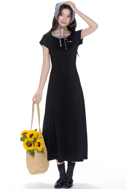 Color-Block Halter Dress