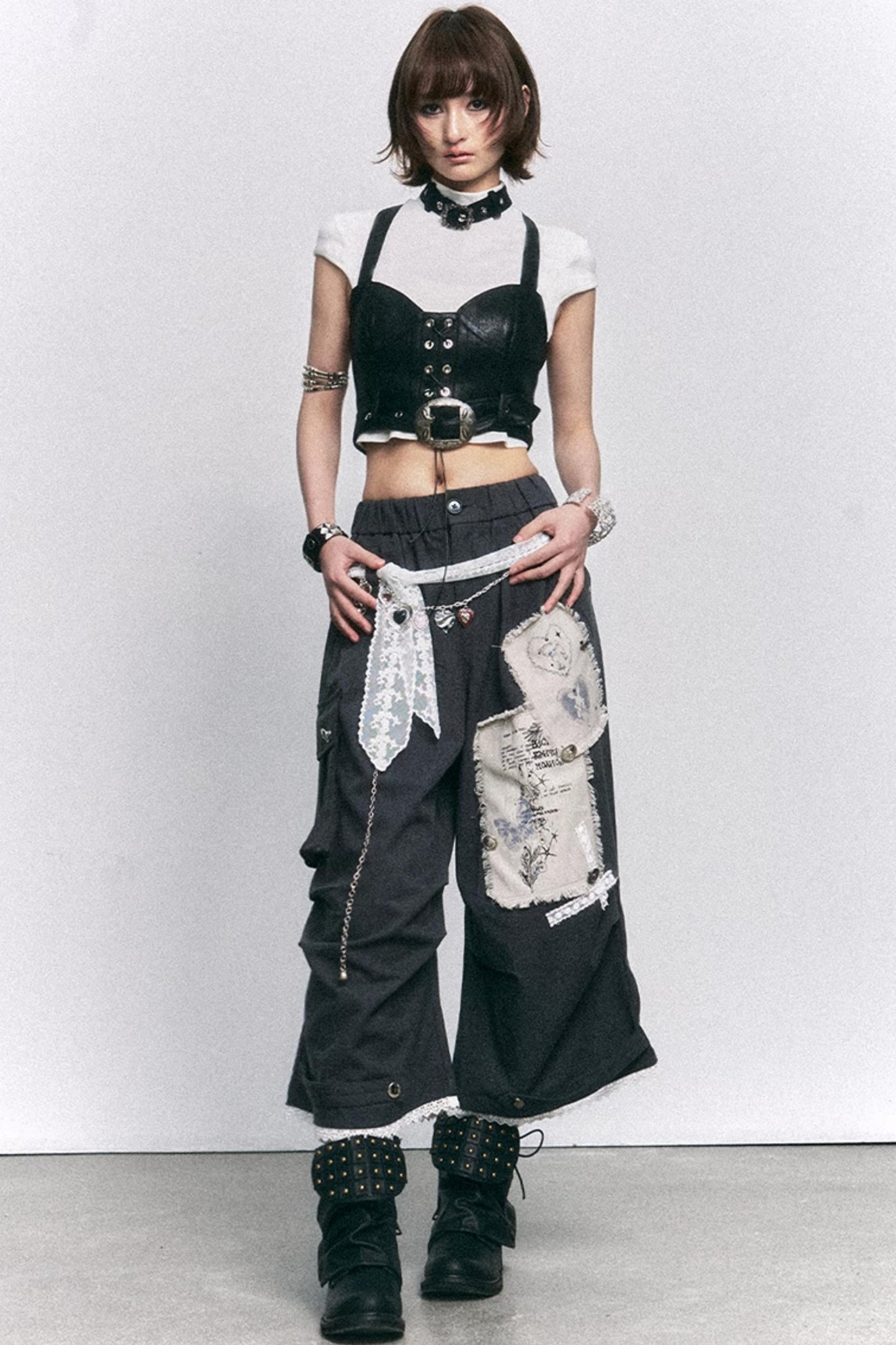 Vintage Lace Patchwork Pants