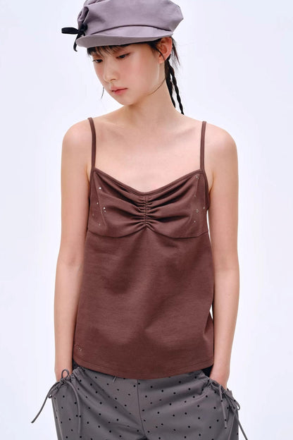 Versatile Dark Coffee-Colored Camisole