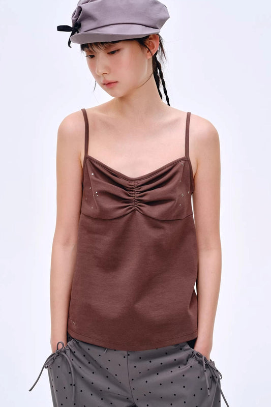 Versatile Dark Coffee-Colored Camisole