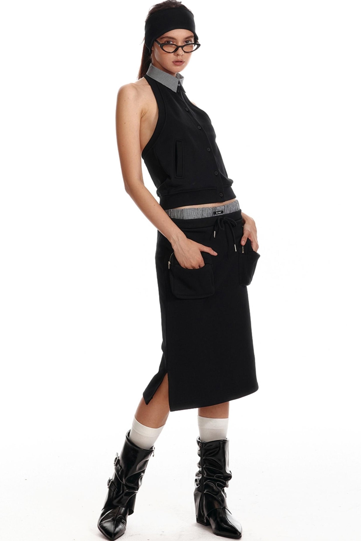 Low-Waist Pocket Skirt