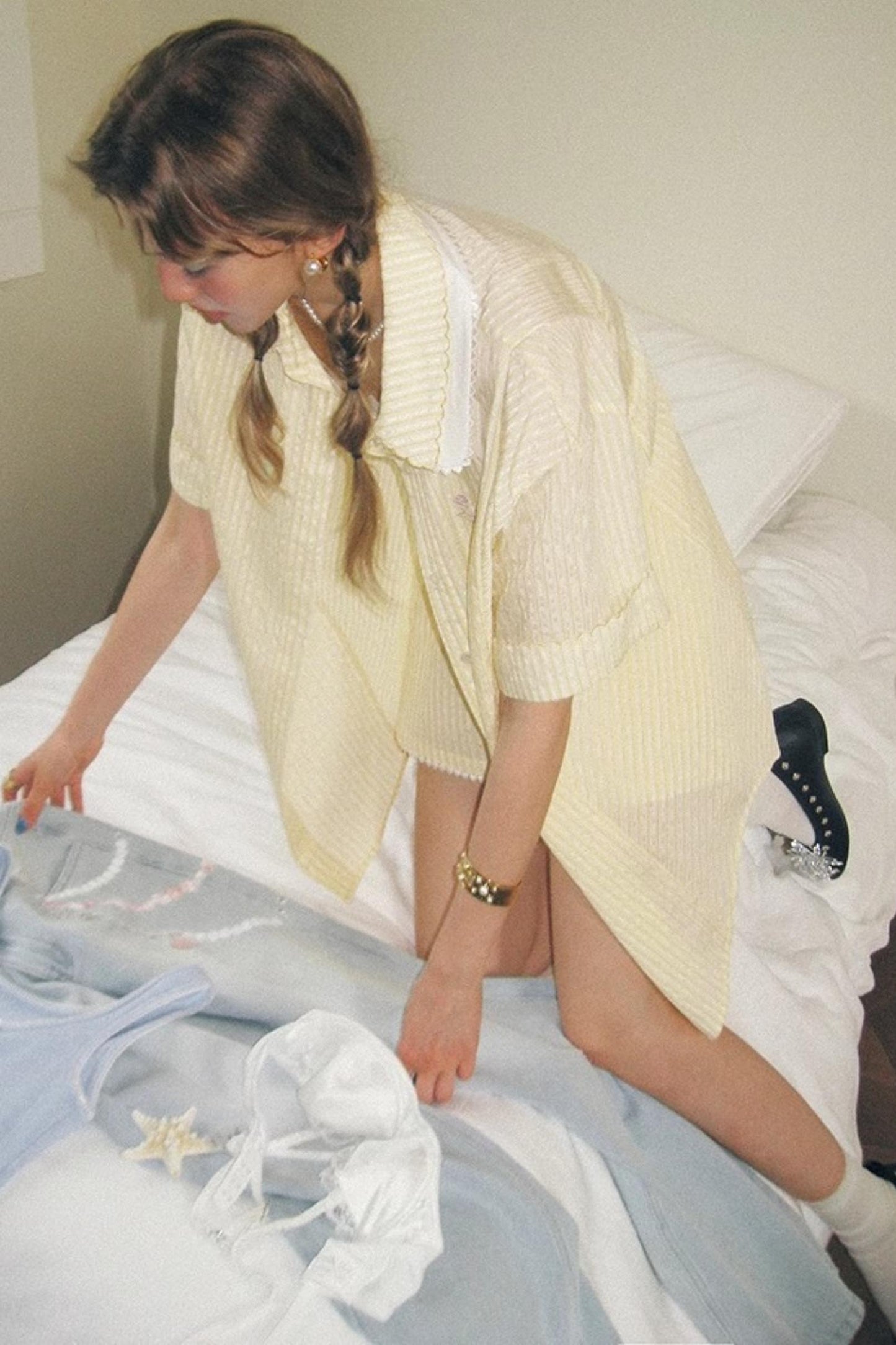 Lace Trimmed Short Ensemble Set-Up