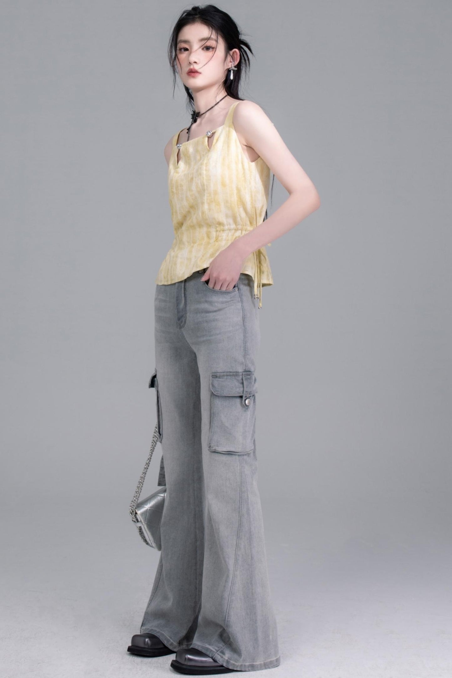 Micro Stretch Flare Denim Pants