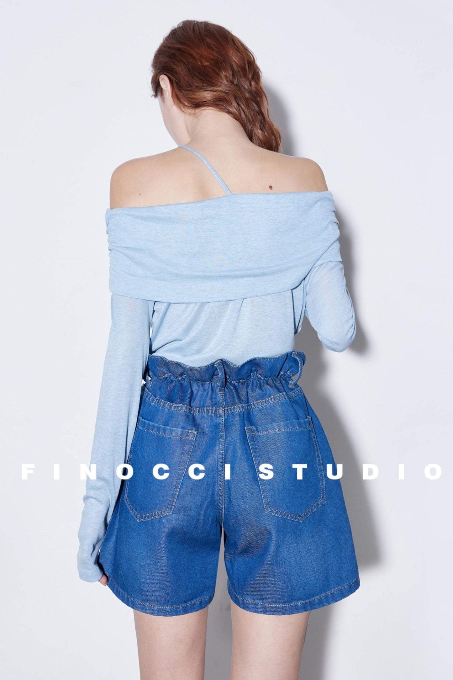 Mooncut Embroidered Denim Shorts