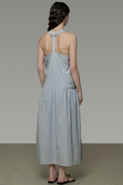 V-Neck Pocket Maxi Dress