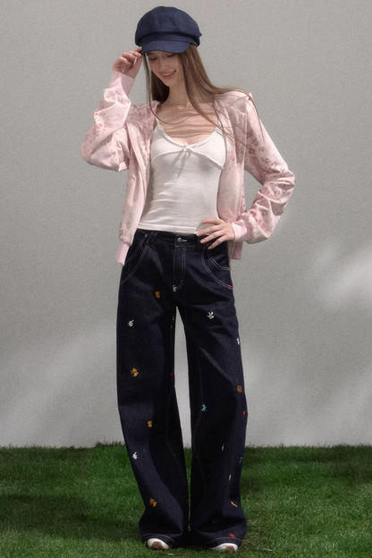 Sweet Printed Hooded Jacket