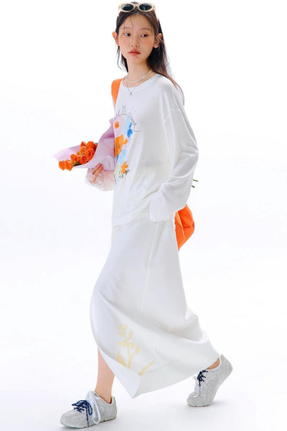 Magnolia Hand-Cranked Appliqué Skirt