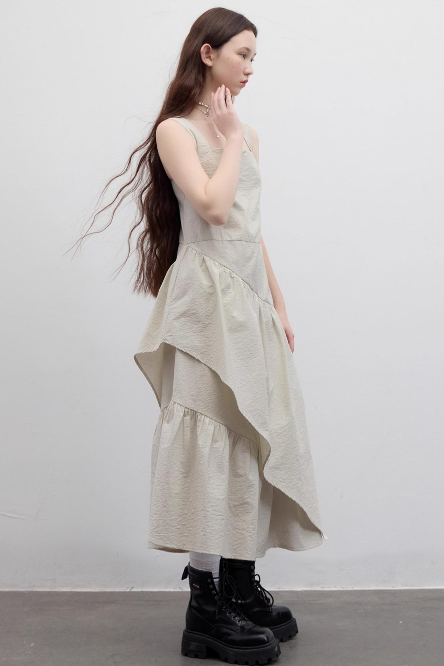 Green Layered Romantic Dress