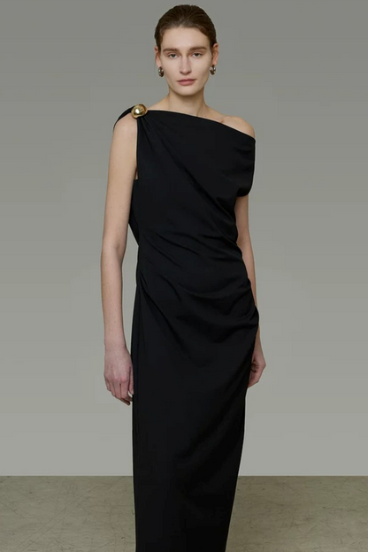 Unspoken Black Off-Shoulder Dress