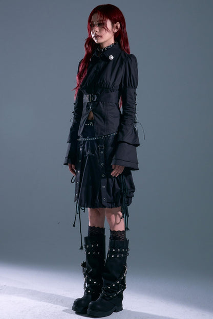 Raw Edge Puffy Bud Skirt