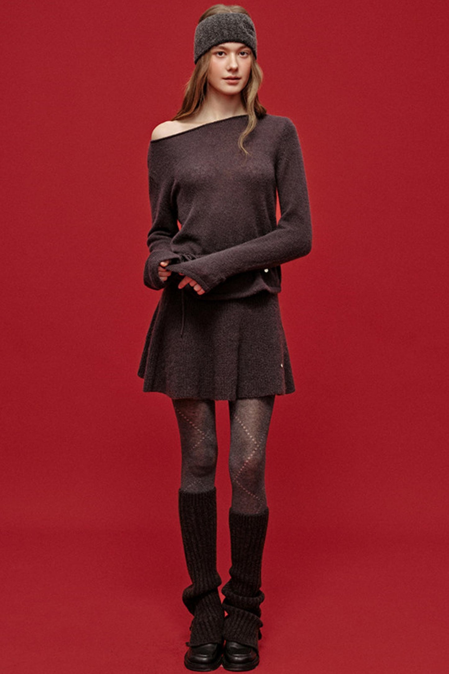 Misty Knit Sweater Skirt Set-Up