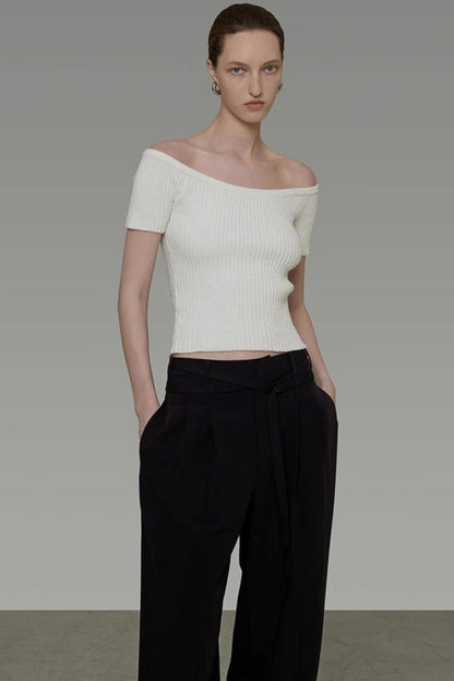 One-Shoulder Knit Top