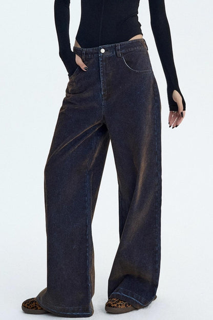 Distressed Velvet Winter Pants