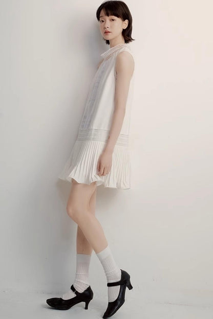 Textured Lace Pleat Dress