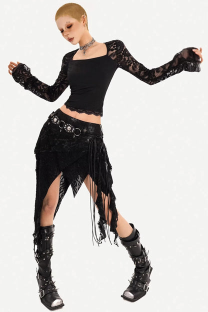 Lace Hollow Punk Top