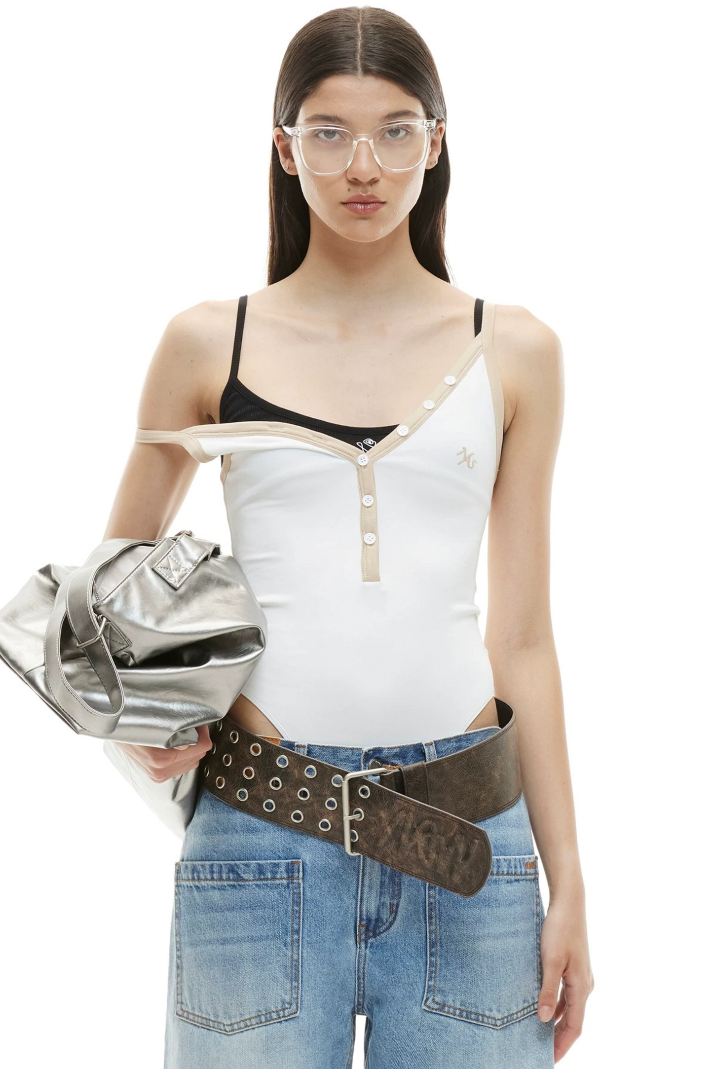 Color-Blocked V-Neck Camisole Top