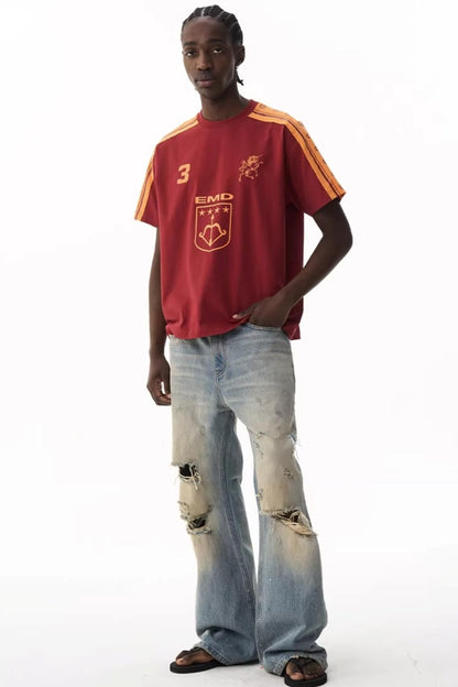 Retro Contrasting Sports Top